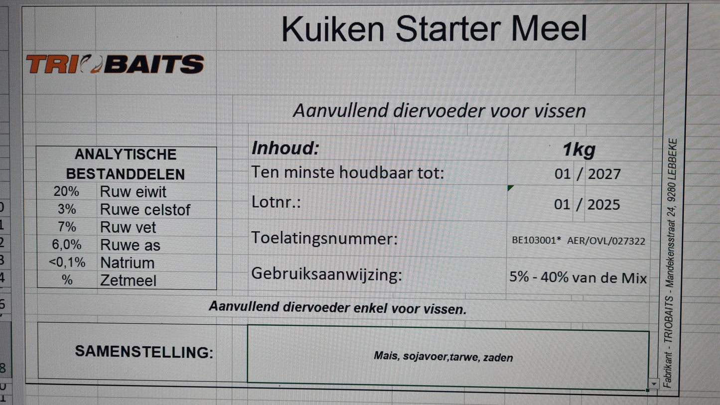Kuiken starter meel