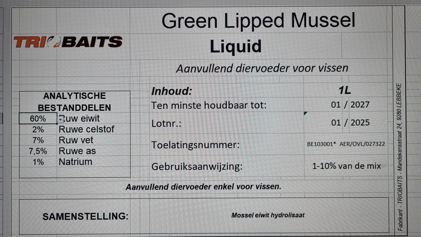 Green Lipped Mussel 1L